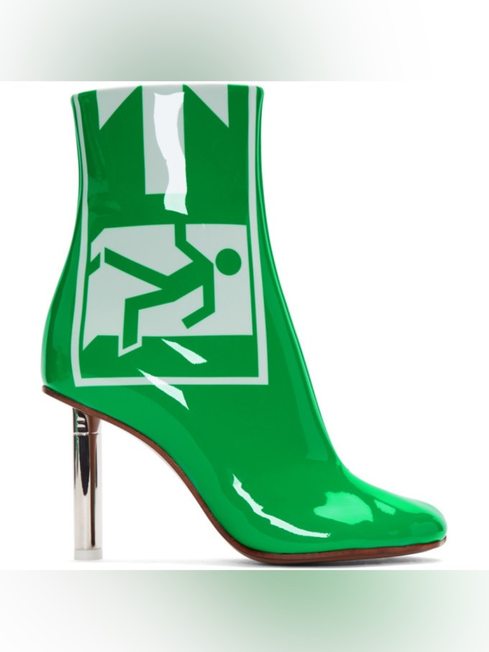 Vetements Green Patent Exit Lighter Boots - EUR 36 | US 6
